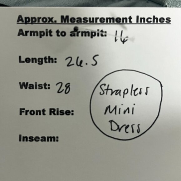 BCBGMaxazria Satin Strapless Mini Dress 4 - Picture 5 of 5